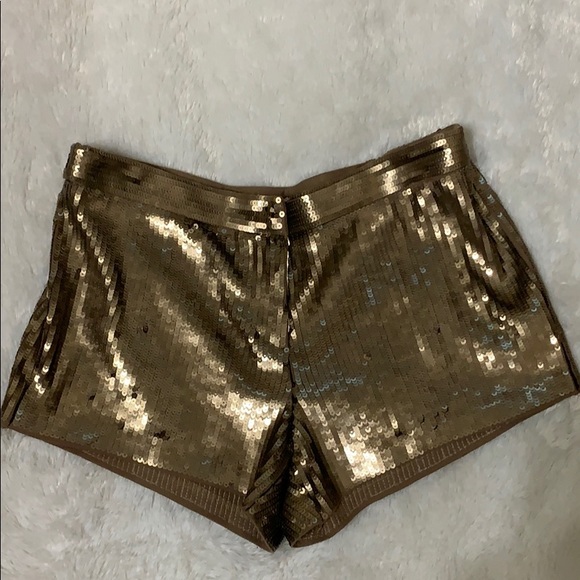 Andree Pants - Copper/gold sequin shorts- Andree- Medium